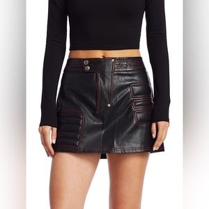 IAMGIA Kasha leather mini biker skirt